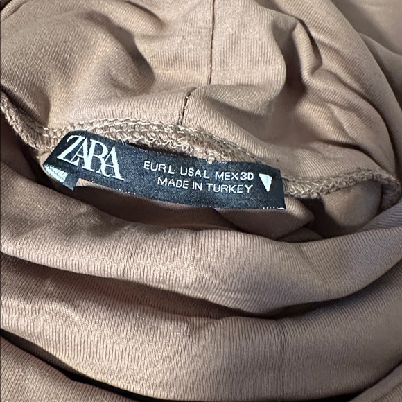 Zara tan turtleneck bodysuit size large - Picture 3 of 5